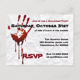 Bloody Party Invite