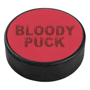 Bloody Puck hockey puck