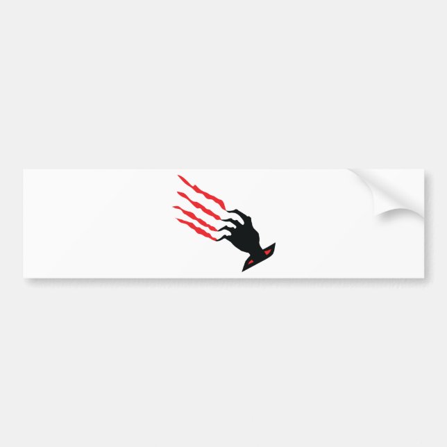 bloody Scratch hand Bumper Sticker (Front)