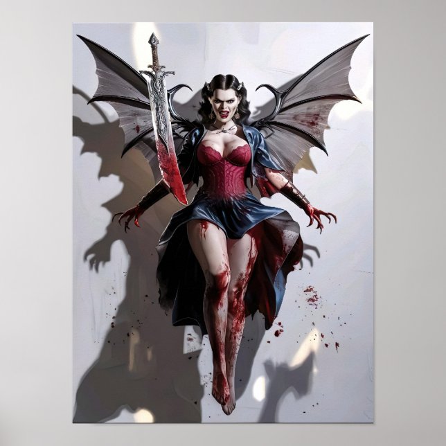 Bloody Sexy Vampire Warrior Poster Art (Front)