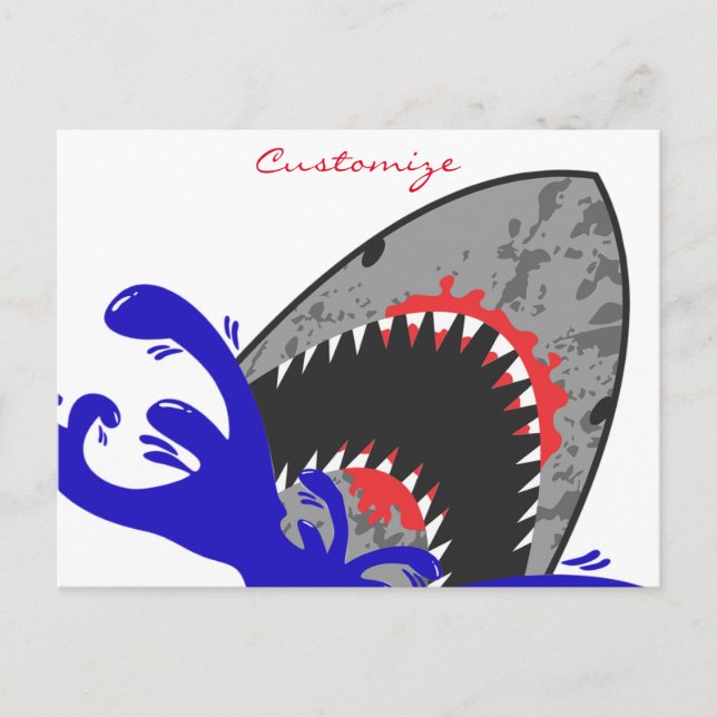 Bloody Shark Jaws Thunder_Cove Postcard (Front)