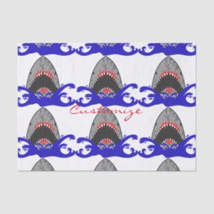 Bloody Shark Jaws Thunder_Cove Tissue Paper