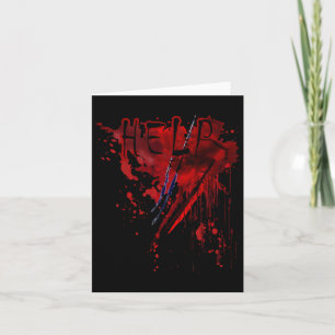 Bloody Shirt Help Blood Splatter Halloween Blood S Card