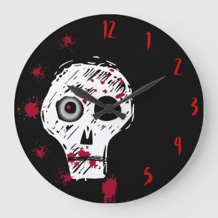 Bloody Skull 2 Large Clock