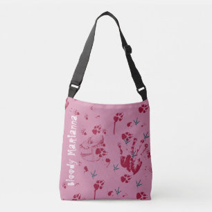 Bloody Skull Blood Traces Name Halloween Crossbody Bag