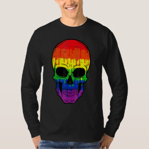 Bloody Skull Lgbt Gay Pride Costume Easy Halloween T-Shirt