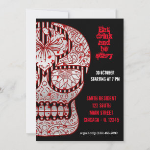 Bloody Sugar Skull Invitation