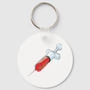 Bloody Syringe Key Ring