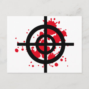 bloody target sniper postcard