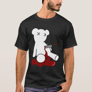 Bloody Teddy Bear Stabbed Small T-Shirt