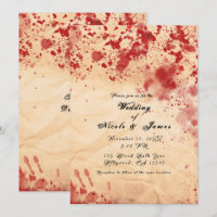 Bloody Vintage Paper Halloween Gothic Wedding