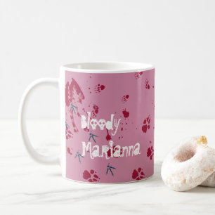 Bloody Your Name Halloween Skull Blood Traces Coffee Mug