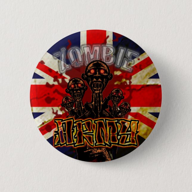 Bloody Zombie Army Button (Front)