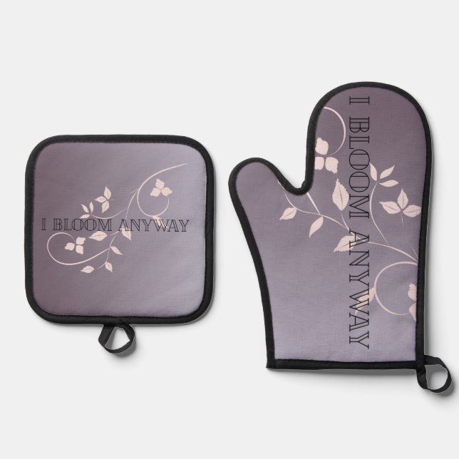 Bloom anayway Mitts Oven Mitt & Pot Holder Set (Front)