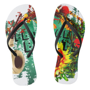 Bloom and Grow Botanical Garden Elegance Canvas. Thongs