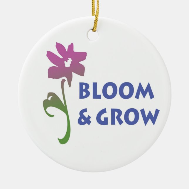 Bloom and Grow Ceramic Tree Decoration (Front)
