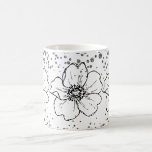 bloom baby bloom Flower Glitter Mug Gift