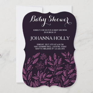 bloom baby shower invitation