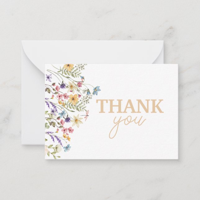 Bloom Baby Shower Thank you Card (Front)