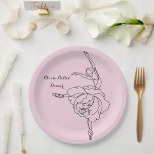 Bloom Ballet Dancer With Floral Touch Customised   Paper Plate