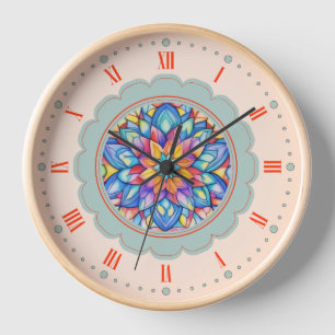 Bloom Bliss Colourful Flower Clock