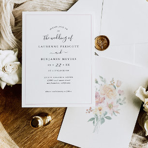 Bloom Bouquet Floral Wedding Invitation Card