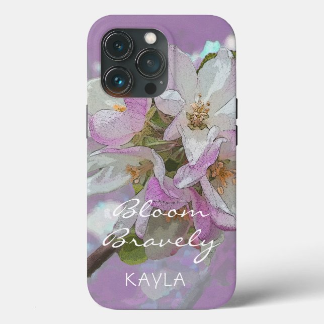 Bloom Bravely Pink Apple Blossom Flower  Case-Mate Case-Mate iPhone Case (Back)