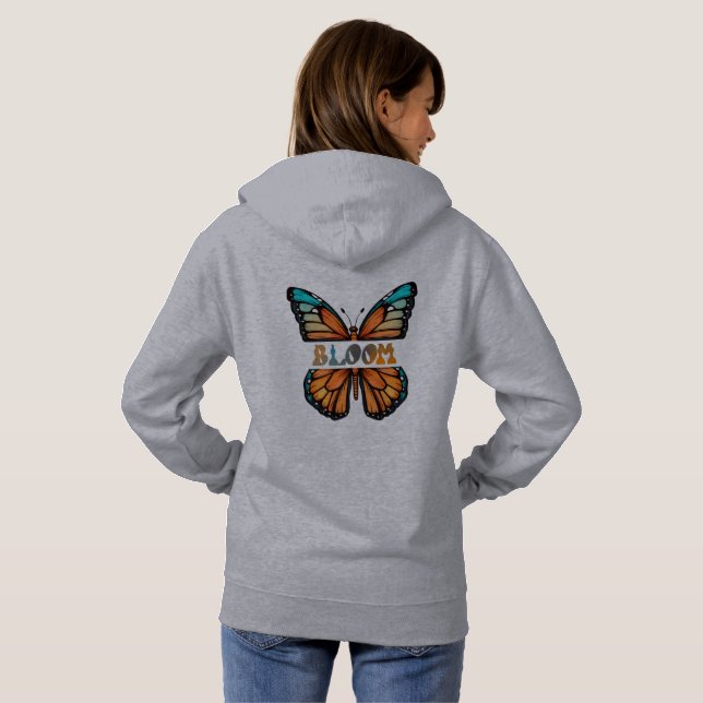 Bloom – Butterfly Design Hoodie (Back Full)