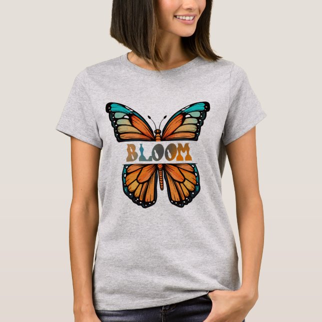 Bloom – Butterfly Design T-Shirt (Front)