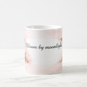 Bloom by Moonlight Pink Floral Moon Coffee Mug