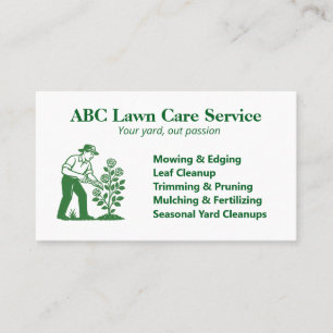 Bloom Care Lawn Care Business Card