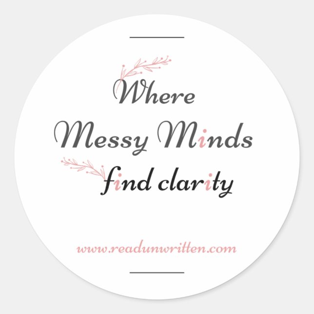 Bloom Clarity Classic Round Sticker (Front)