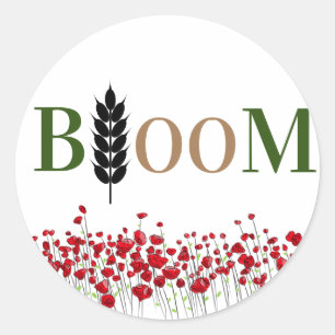 Bloom classic round sticker