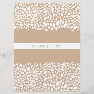 Bloom Customisable Wedding Program in Cashmere