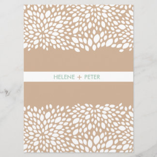 Bloom Customisable Wedding Program in Cashmere