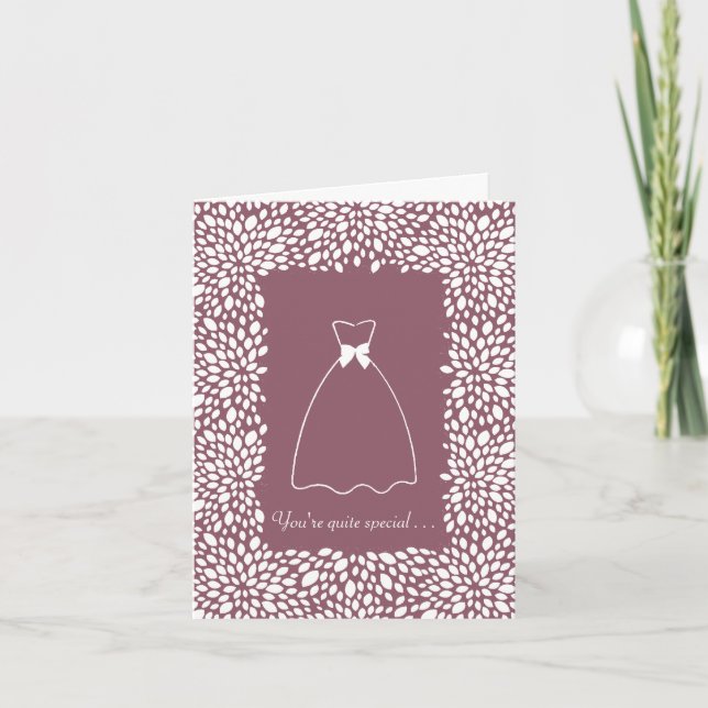 Bloom Customizable Bridesmaid Request Card (Front)