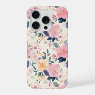 Bloom Elegant Pink Patel Watercolor iPhone 15 Pro Case