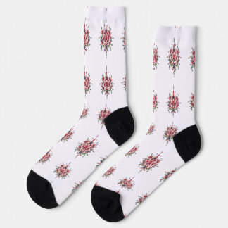 Bloom & Flame – Vintage Floral Elegance Socks