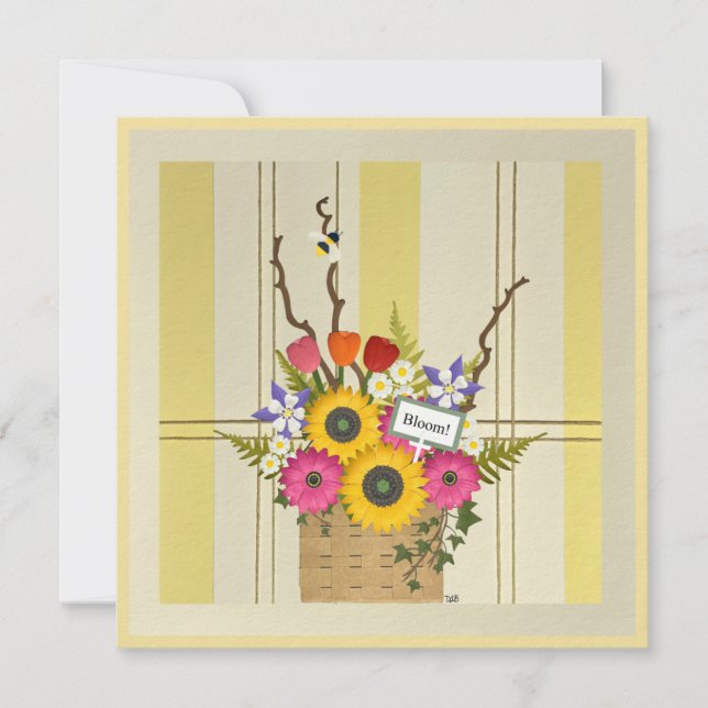 Bloom! Flat Botanical Art Card (Front)