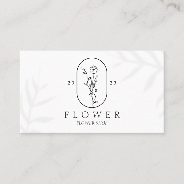 Bloom & Flourish: A Fine Art Floral Design Business Card (Front)