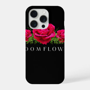 Bloom Flower Hot Pink Roses Elegant Aesthetic iPhone 15 Pro Case