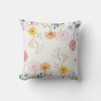 Bloom Flowers Throw Pillow