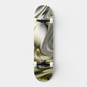 Bloom Golden Fractal Skateboard