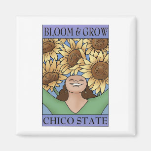 Bloom & Grow Chico State (purple blue) Magnet