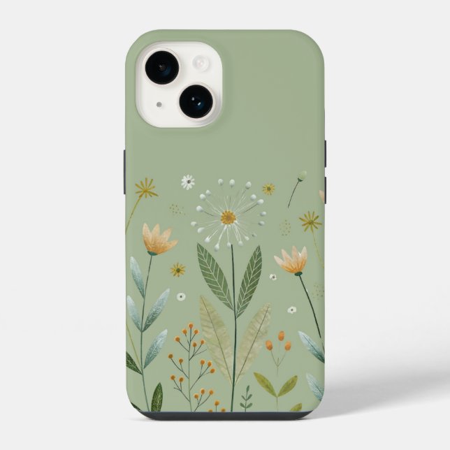 Bloom Grow Minimalist iPhone Case (Back)