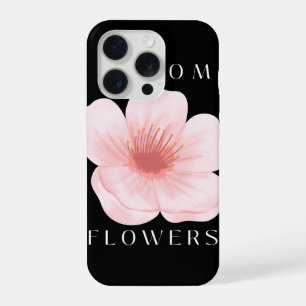 Bloom & Grow Pink Dahlia Floral Minimalist iPhone 15 Pro Case