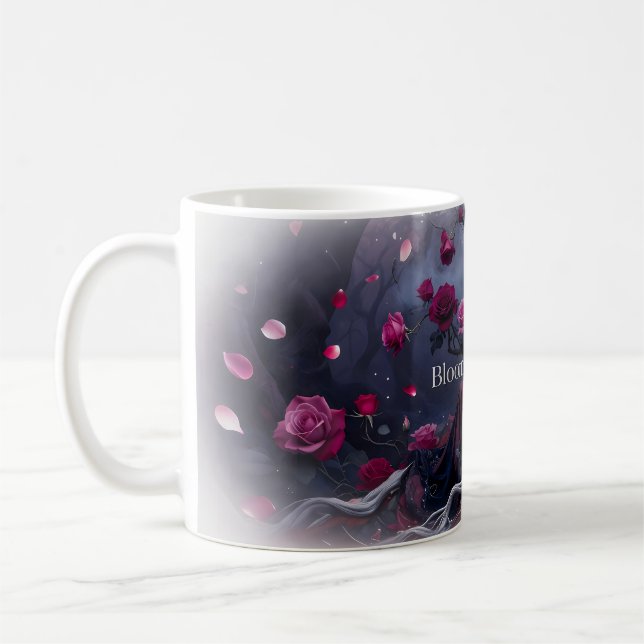 🌹 Bloom in Mystery Gothic Rose Ceramic Mug (Left)