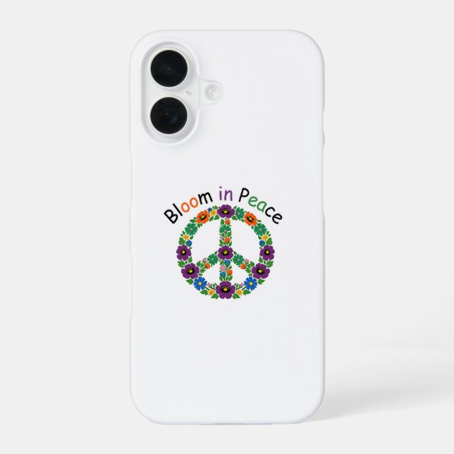 Bloom in Peace iPhone 16 Case (Back)