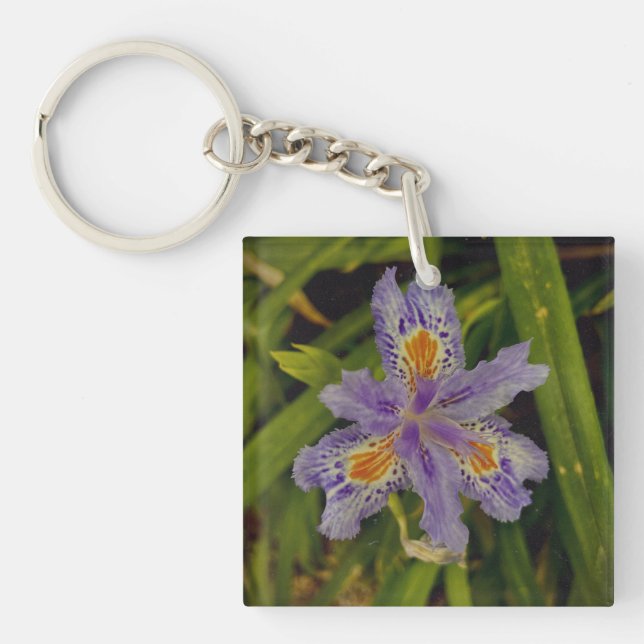 bloom in purple  key ring (Front)