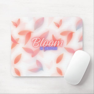 Bloom In Solitude Aesthetic Floral Pastel Cute Mouse Pad